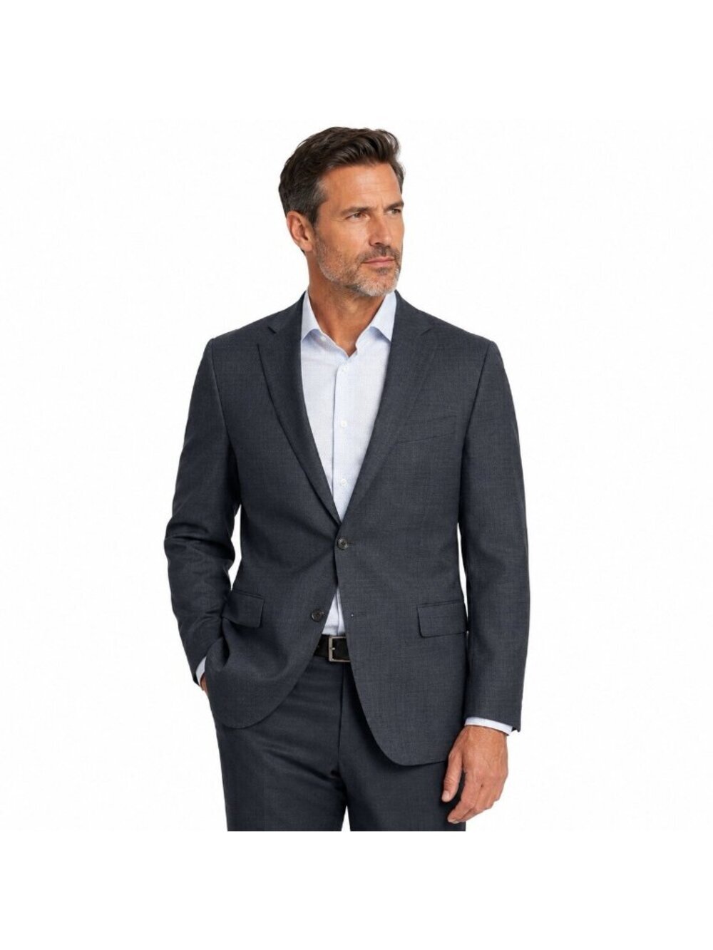 JOS A BANK travelers traditional fit jacket blazer sport coat gray 42S business